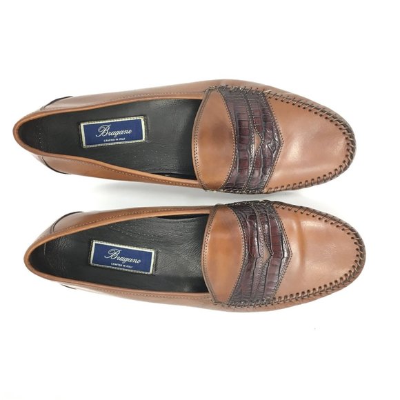 Bragano Cole Haan Loafers Shoes Sz 11.5 Brown Croc main image 7